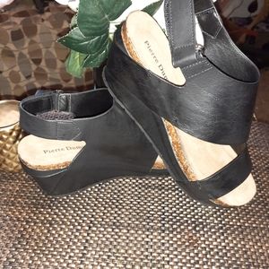 Pierre Dumas Chantal 6 Black Wedges
